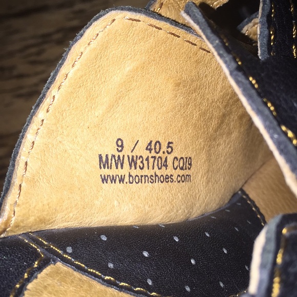 Born 2-buckle Mules/Slides/Clogs Black Leather 9M - Picture 7 of 8